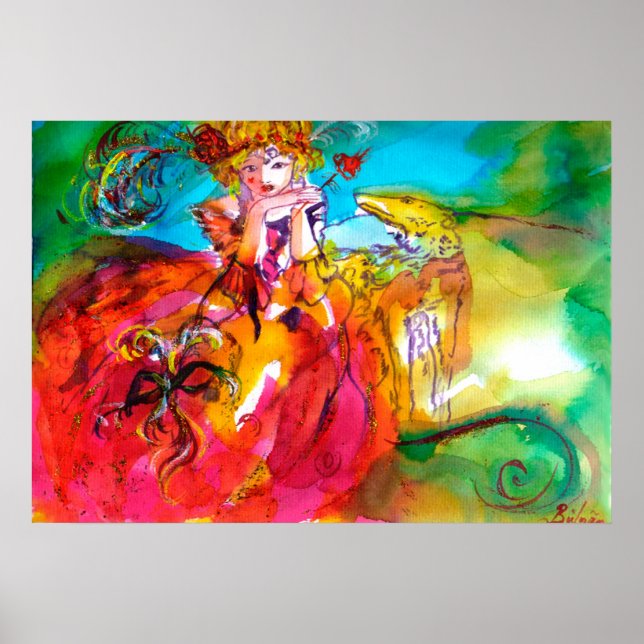 MIRANDOLINA  / Venetian Carnival Masks Poster (Front)