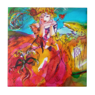 MIRANDOLINA  / Venetian Carnival Masks Tile