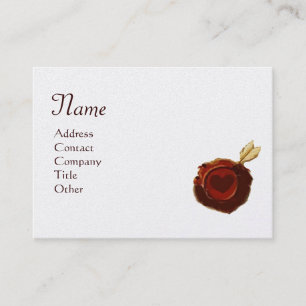 MIRANDOLINA WAX SEAL Monogram Gold Metallic Paper Business Card