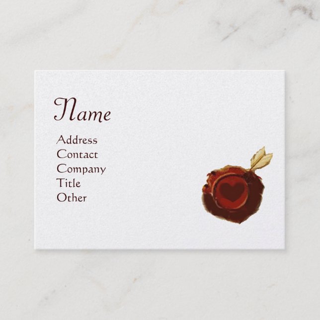 MIRANDOLINA WAX SEAL Monogram Gold Metallic Paper Business Card (Front)