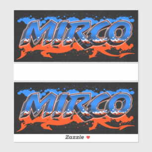 Mirco Vorname Name Graffiti Aufkleber Sticker