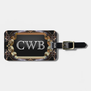 Mirhearst Modern Monogram Luggage Tag