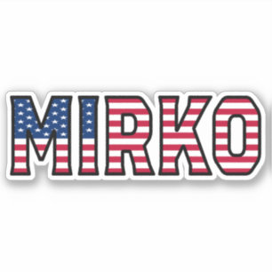 Mirko Name Vorname USA Sticker Stickerset