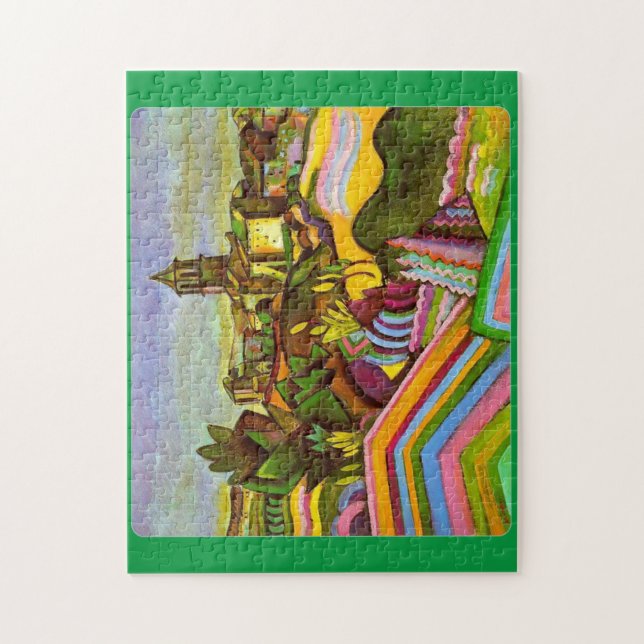 Miro, Prades The Village, Painting Jigsaw Puzzle (Vertical)