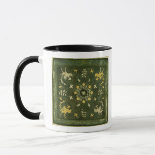 Mirror, bronze with lacquered back mug