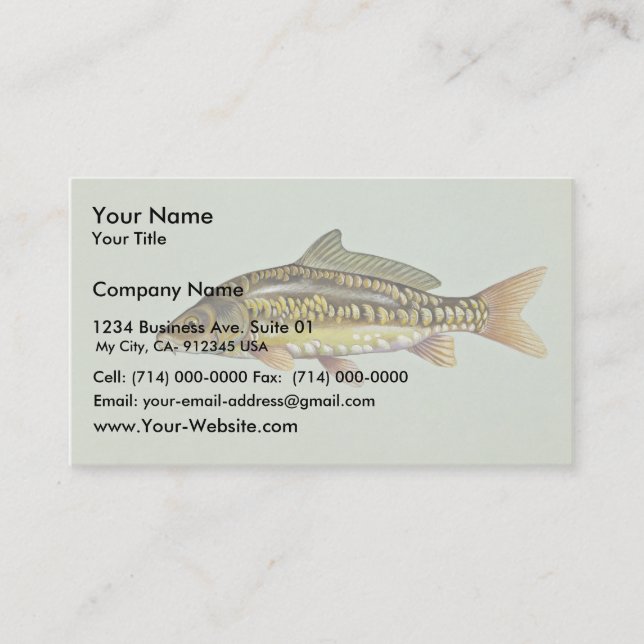 Mirror carp business card (Front)