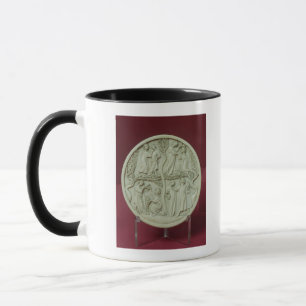 Mirror case depicting courtly scenes, c.1320-30 mug