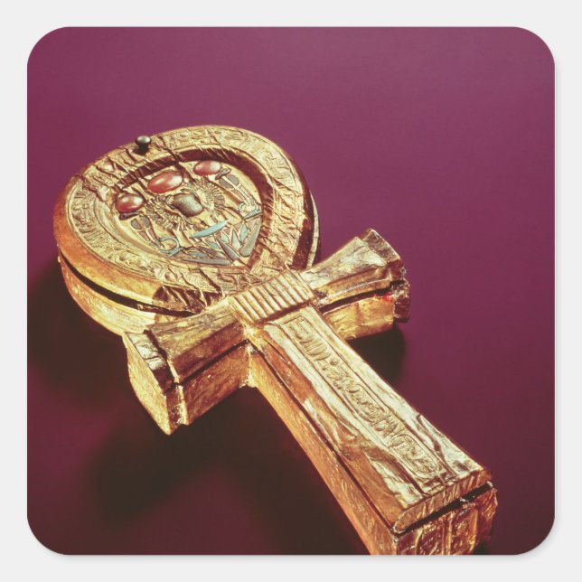 Mirror case in the form of an ankh 2 square sticker (Front)
