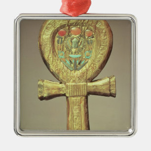 Mirror case in the form of an ankh metal tree decoration