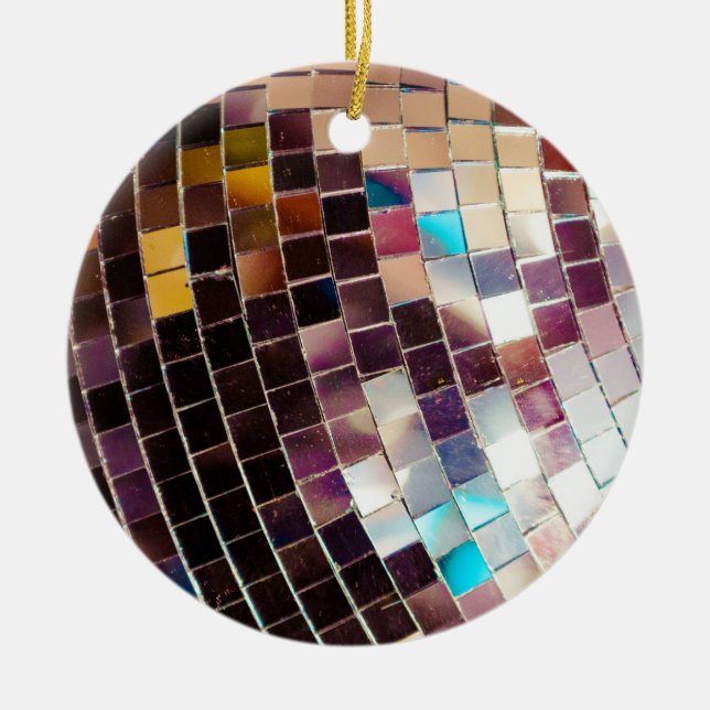 Mirror Disco Ball Ceramic Tree Decoration (Front)