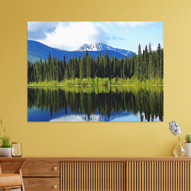 Mirror Image Stretch Canvas Print (Insitu(LivingRoom))