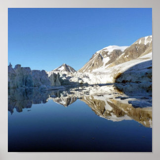 Mirror images in Svalbard Poster