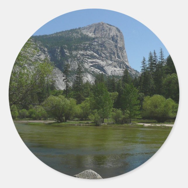 Mirror Lake II in Yosemite National Park Classic Round Sticker (Front)