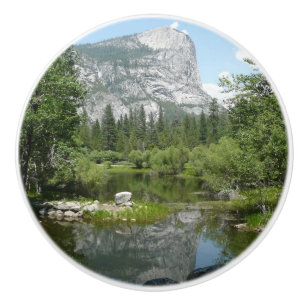 Mirror Lake View in Yosemite National Park Ceramic Knob