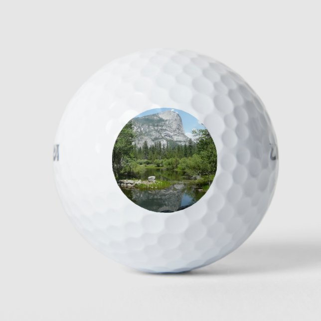 Mirror Lake View in Yosemite National Park Golf Balls (Front)