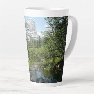 Mirror Lake View in Yosemite National Park Latte Mug