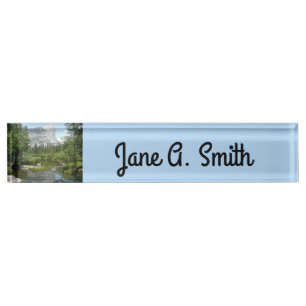 Mirror Lake View in Yosemite National Park Nameplate