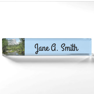 Mirror Lake View in Yosemite National Park Nameplate