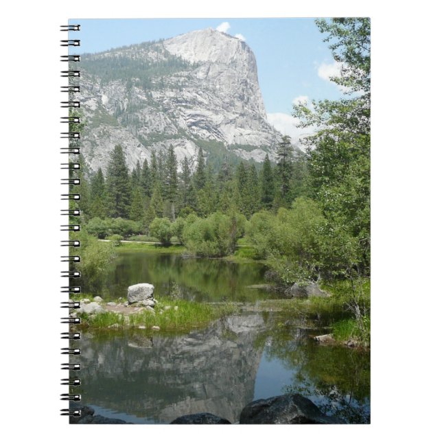 Mirror Lake View in Yosemite National Park Spiral Notebook (Front)
