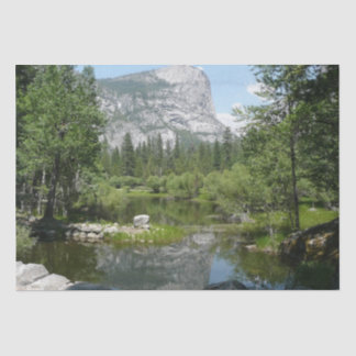 Mirror Lake View in Yosemite National Park Tissue Paper