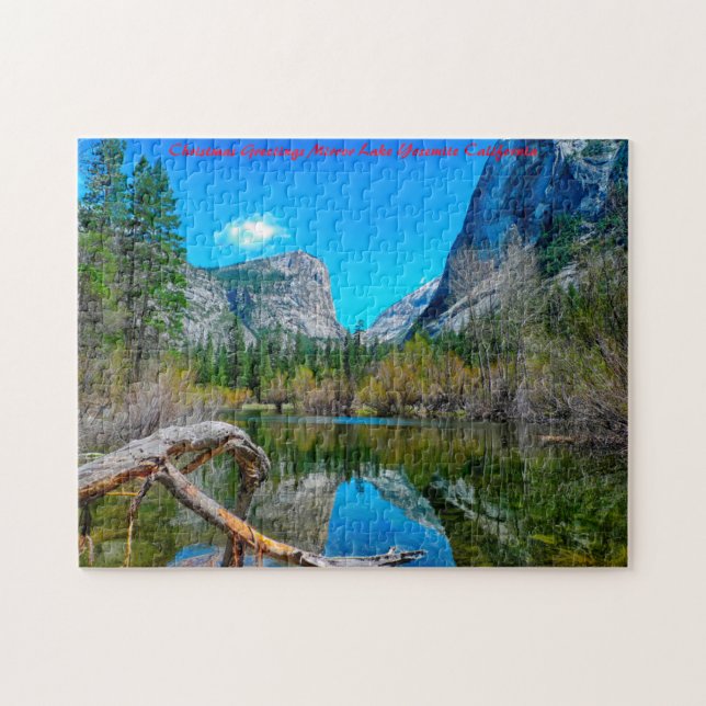 Mirror Lake Yosemite Christmas Greetings Jigsaw Puzzle (Horizontal)
