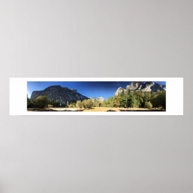 Mirror Lake Yosemite Panoramic Colour Photography Poster (Front)