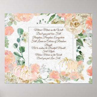 Mirror Mirror on the Wall Fall Pumpkin Poster