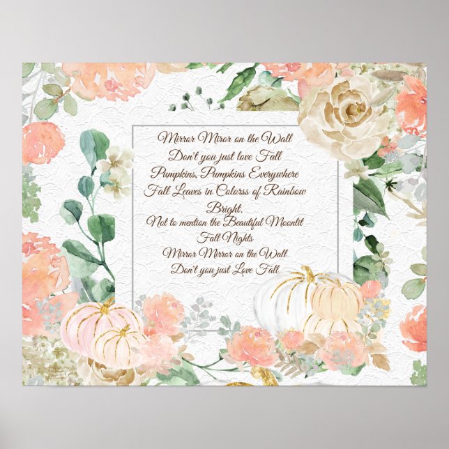 Mirror Mirror on the Wall Fall Pumpkin Poster  (Front)