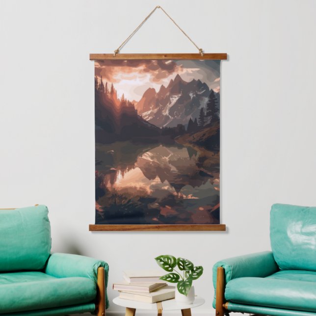 Mirror Mountains Hanging Tapestry (Living Room)