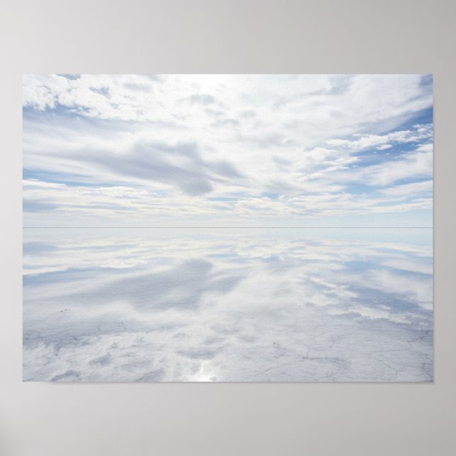 Mirror of the Sky: Surreal Salt Flat Reflection Poster (Front)