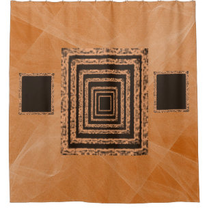 Mirror orange showercurtain shower curtain