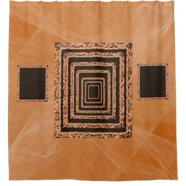 Mirror orange showercurtain shower curtain (Front)