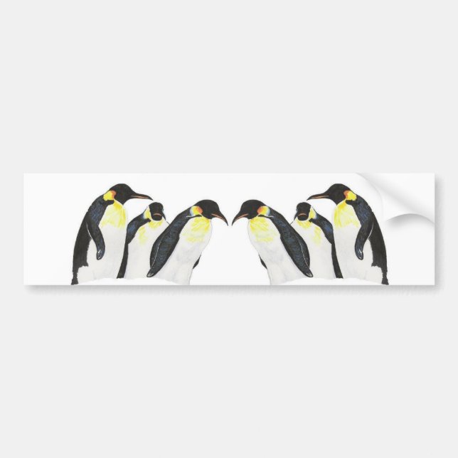 Mirror Penguins Bumper Sticker (Front)