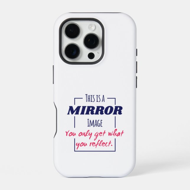 Mirror Reflection Mindset Motivational Design iPhone Case (Back)