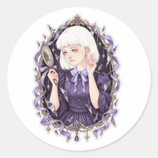 Mirror’s Smile-Dark Gothic Symbolic Art Sticker