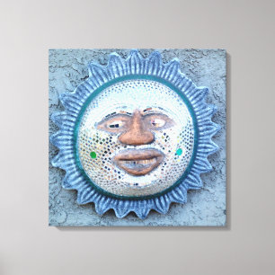mirror sun-face wrapped canvas