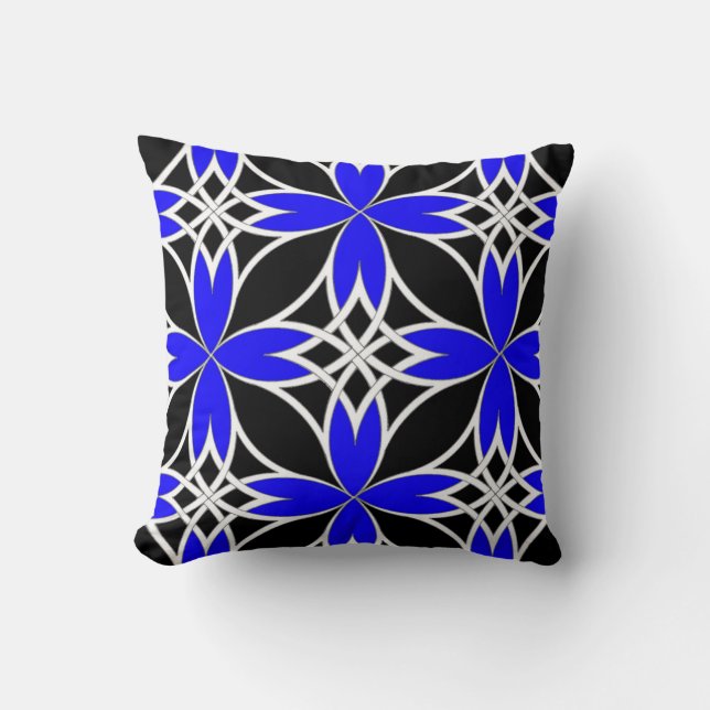 Mirrored Celtic ( Blue Invert ) Cushion (Front)