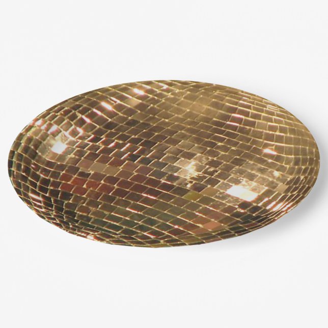 Mirrored Disco Ball 2 Paper Plate (Angled)