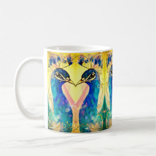 Mirrored Peacock Mug