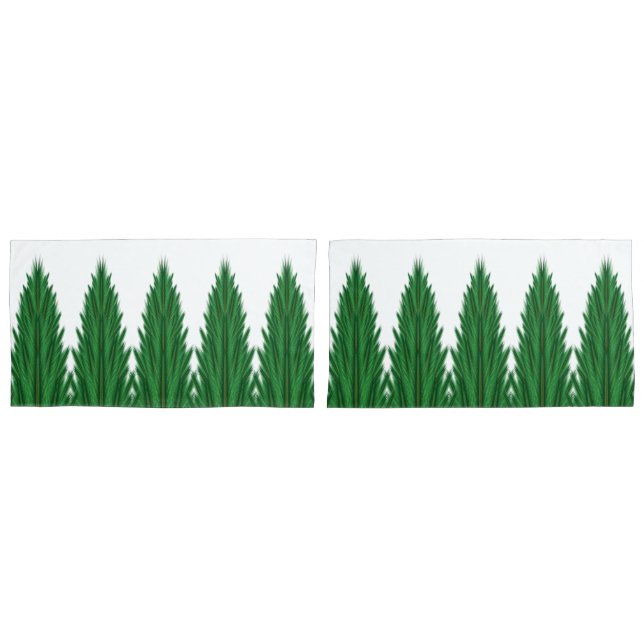 Mirrored Pines King Pillowcases (Front-Set)