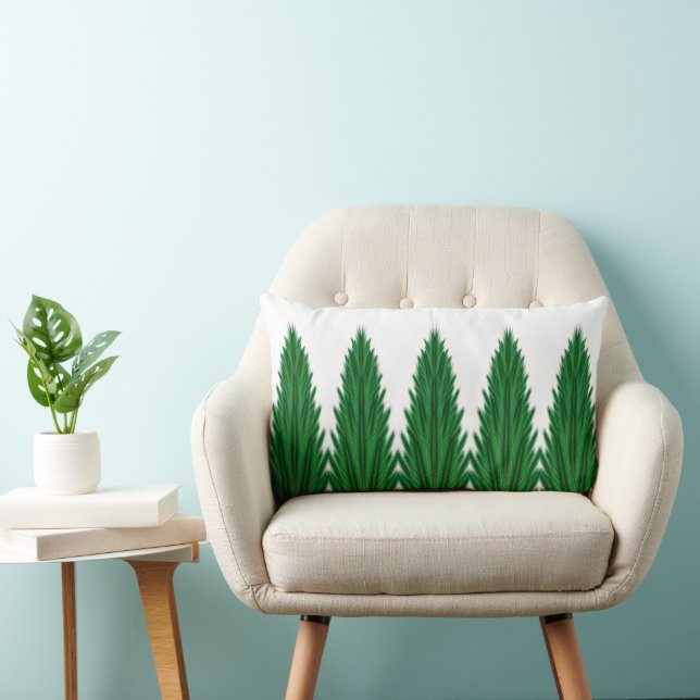 Mirrored Pines Lumbar Pillow (Chair)