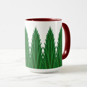 Mirrored Pines Mug 15oz. - Maroon