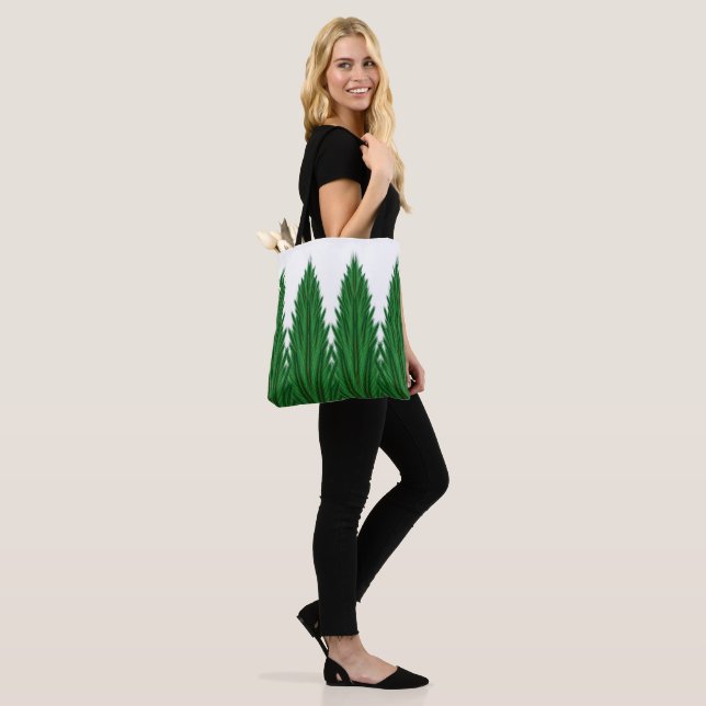 Mirrored Pines Shoulder Tote (2 Sizes) Bag (On Model)