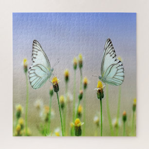 Mirrored Springtime Butterflies Jigsaw Puzzle