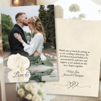 Mirrored White Rose Elegant Wedding Photo Overlay