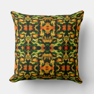 Mirroring of small mosaic of hexagon shapes cushion