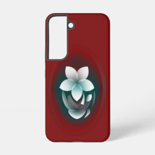 Mirroring white flower samsung galaxy case