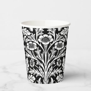 Mirrors's Acorns and Oak Leaves Black & White Paper Cups