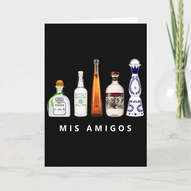 Mis Amigos Tequila Funny Cinco De Mayo Mexican Par Card (Front)