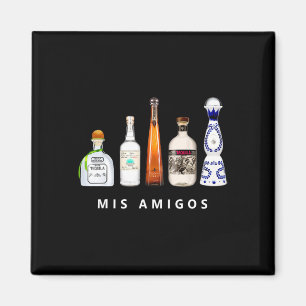Mis Amigos Tequila Funny Cinco De Mayo Mexican Par Magnet